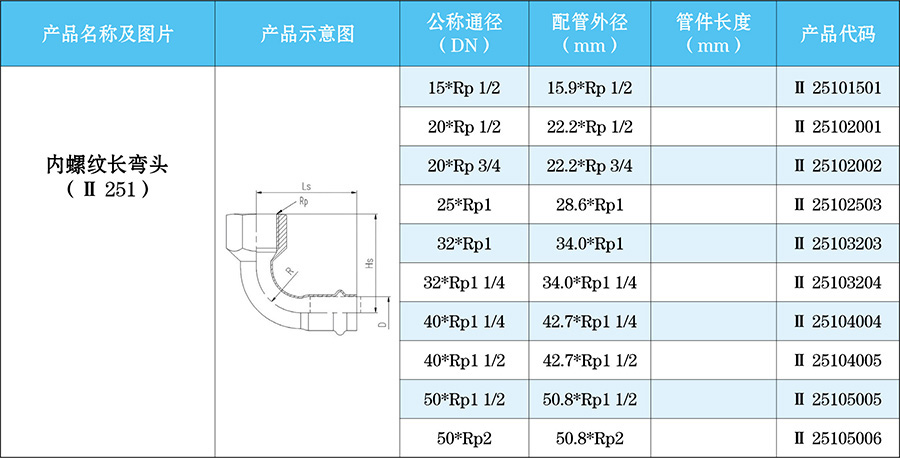 内螺纹长弯头-不锈钢螺纹管件